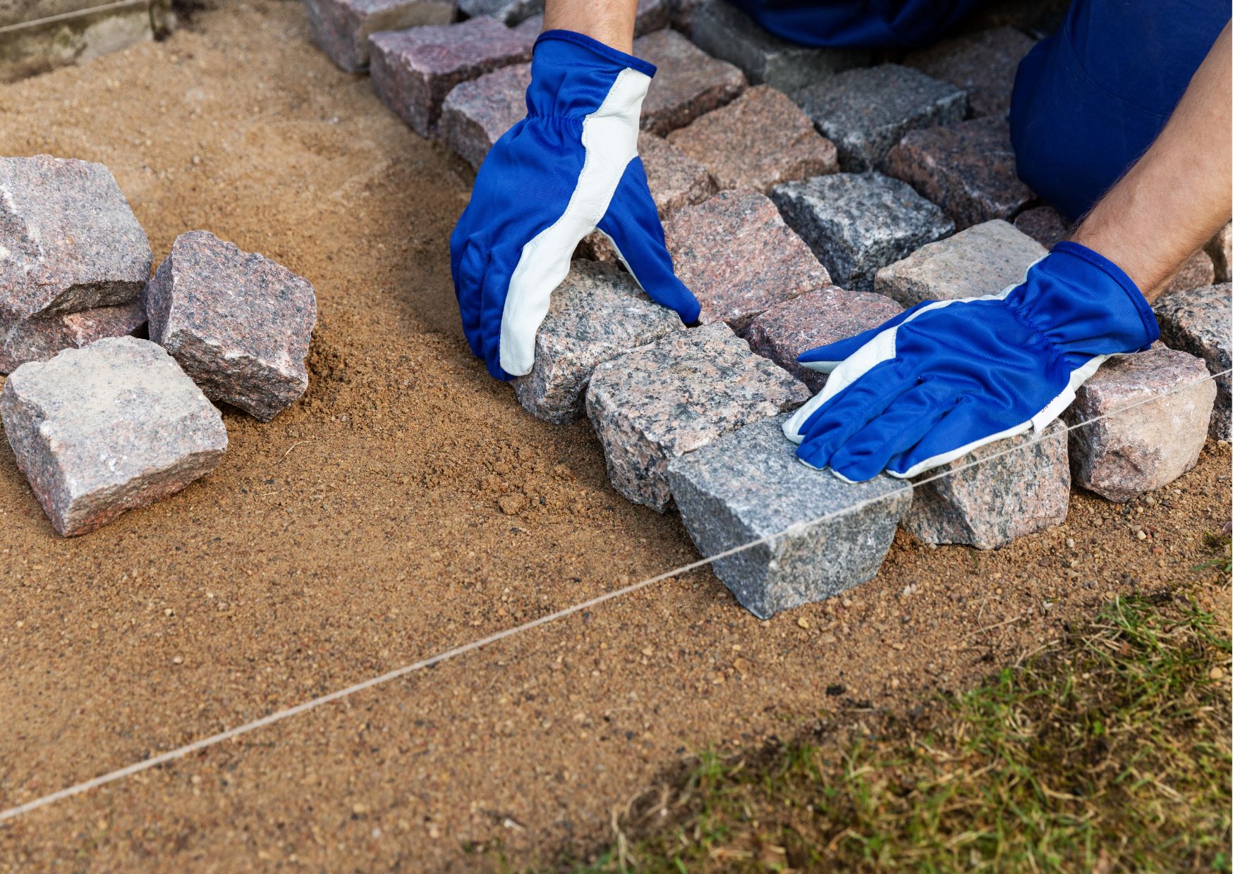 Natural Stone Pavers Beautiful blue-green couch grass